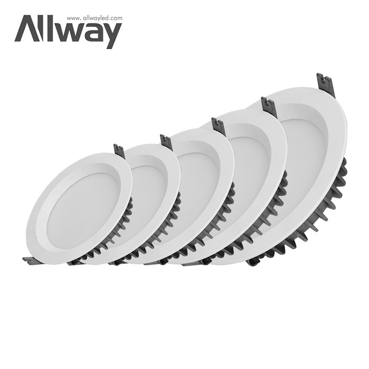 ALLWAY New Design Latest Model Antiglare Downlight Frame Recessed Hotel Down Lamp Fixture Lighting