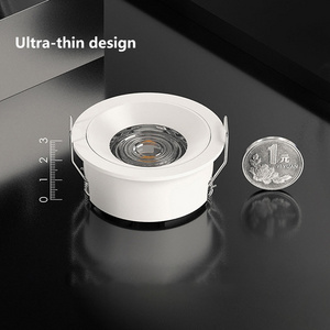 ALLWAY New Design Slim 25mm Dimmable Round Recessed Downlight Cob 5 9 12 15 W Led Down Lights