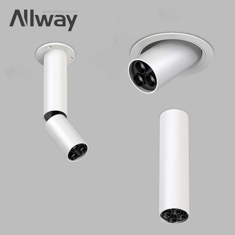 ALLWAY Wholesale Price Adjustable Moving DIY Ceiling Downlight Aluminum Indoor Led Spotlight