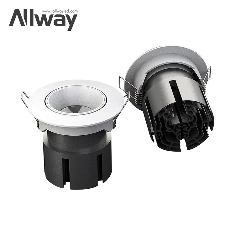 High Quality Mini Tri Color Die Casting Aluminum Indoor Restaurant Showroom Downlight LED Spotlight