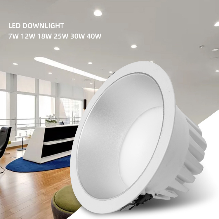 ALLWAY High Quality Recessed Indoor Down Light 7W 12W 18W 25W 30W 40W SMD Led Slim Downlight