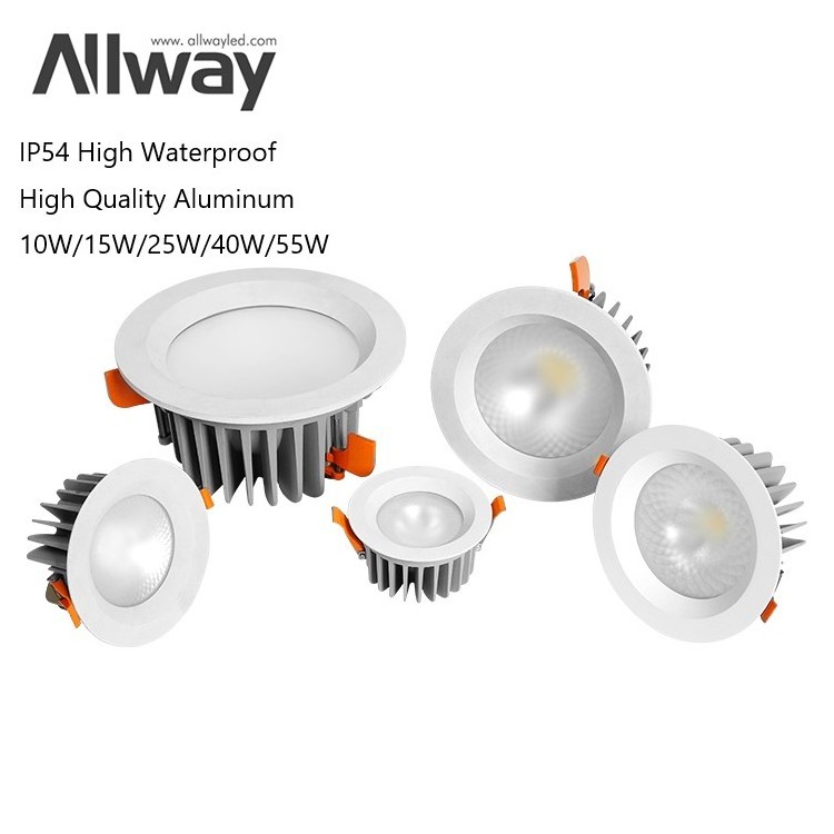 High Waterproof IP54 Downlight Commercial Recessed Adjustable Smart Zigbee Lighting Housing Anti Glare COB LED Light Down