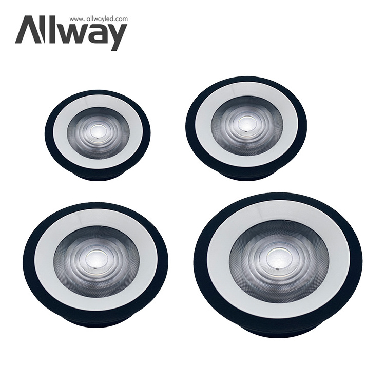 Allway Hot Sale Cct Recessed Black Slim Ultra Ceiling Down Light 5 9 12 15 Watt Led Commercial Downlight