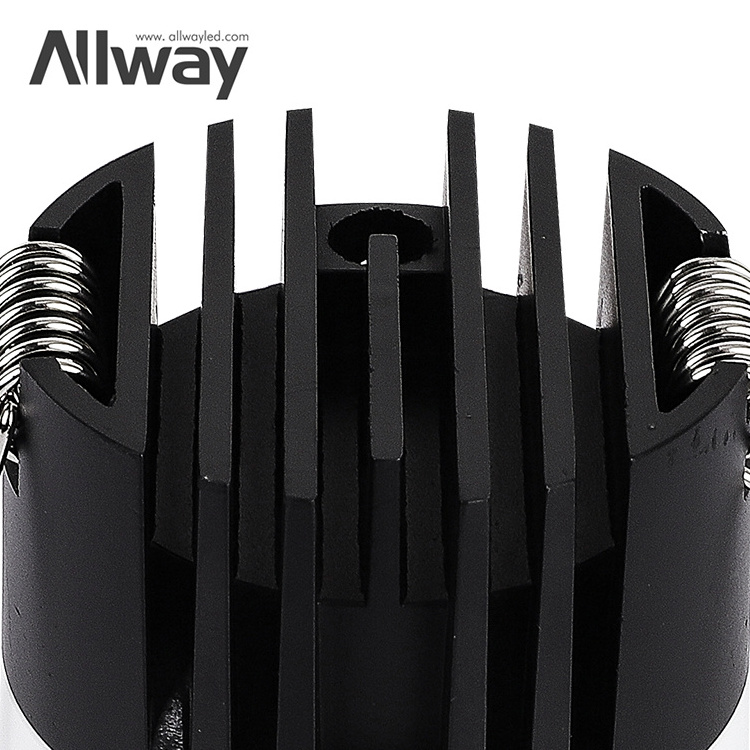 ALLWAY Black White Dimmable CCT Die Casting Aluminum Indoor Ceiling Light 3w 5w 7w 9w 12w LED Spotlight