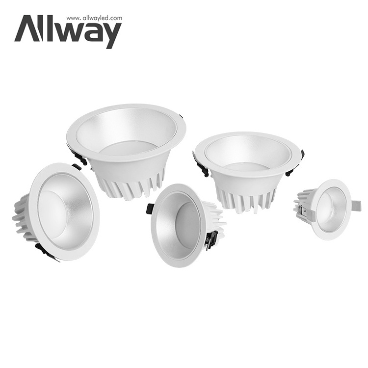 ALLWAY High Quality Recessed Indoor Down Light 7W 12W 18W 25W 30W 40W SMD Led Slim Downlight