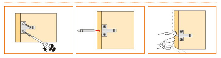 Supplier Black Colour Mini Spring Loaded Magnetic Touch Door Latch