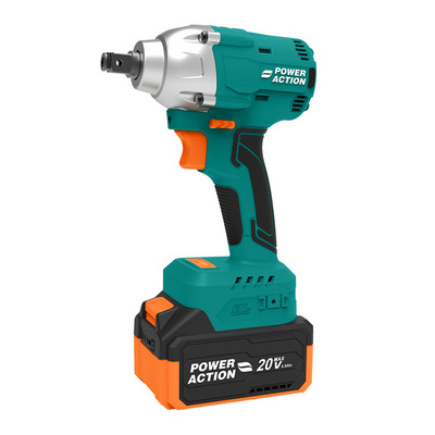 Power Action  BIW20 Brushless 20V Double Speed Cordless Brushless Impact Wrench with 320Nm