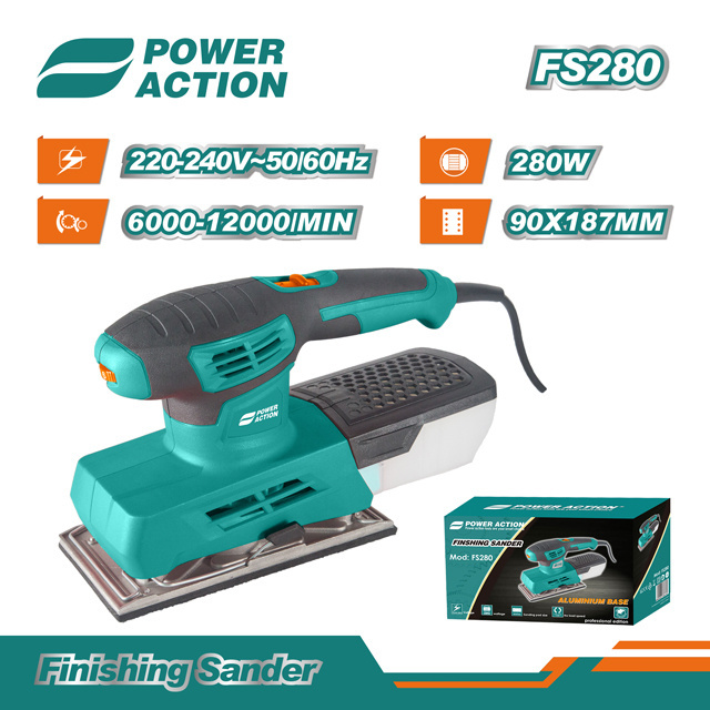 Power Action FS280 Electric Wood Sander 280W with Variable Speed