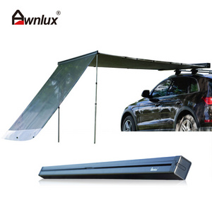 Retractable Aluminum Alloy Shell 2.5*2.5M Suv Car Roof Side Awning Accessories 4X4 4Wd Awning Tent For Camping