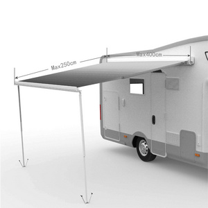 Awnlux Waterproof Full Cassette Manual Electric Aluminum Retractable Van Camper Awning with Privacy Screen