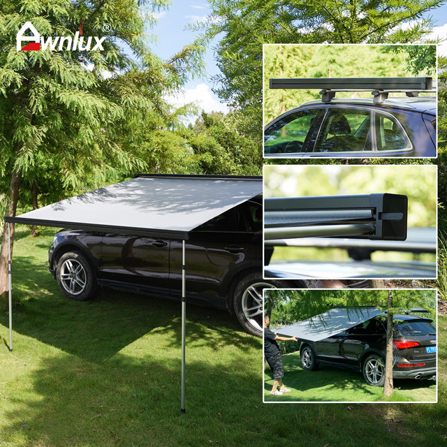 Auto Jeep Retractable Vehicle Suv 4X4 4wd Semi-Automatic Bag Car Roof Side Awning Tent For Pop Up Camper