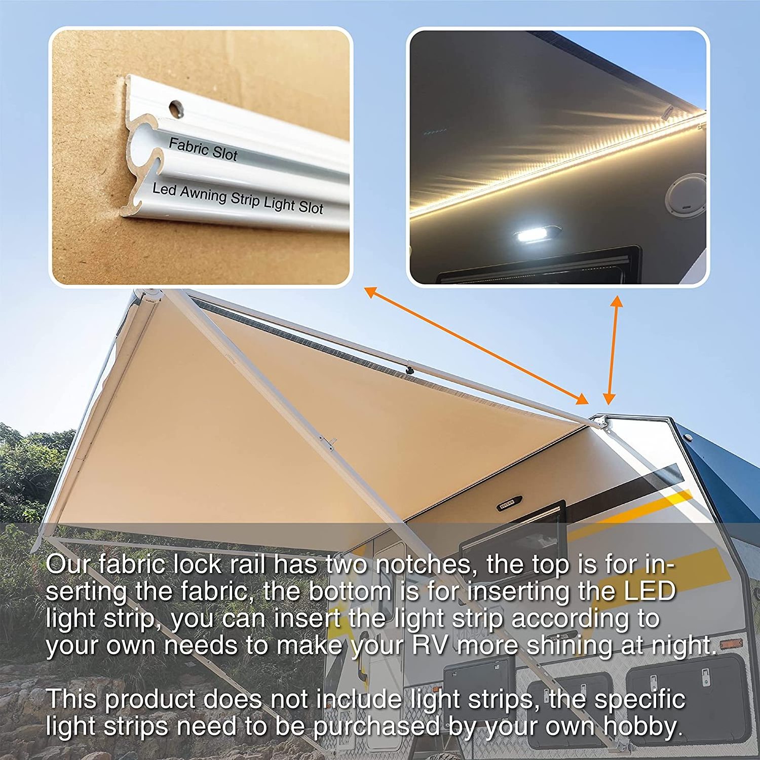 Awnlux retractable 10 ft roll out larger european caravan porch awning tent 3m for camper van