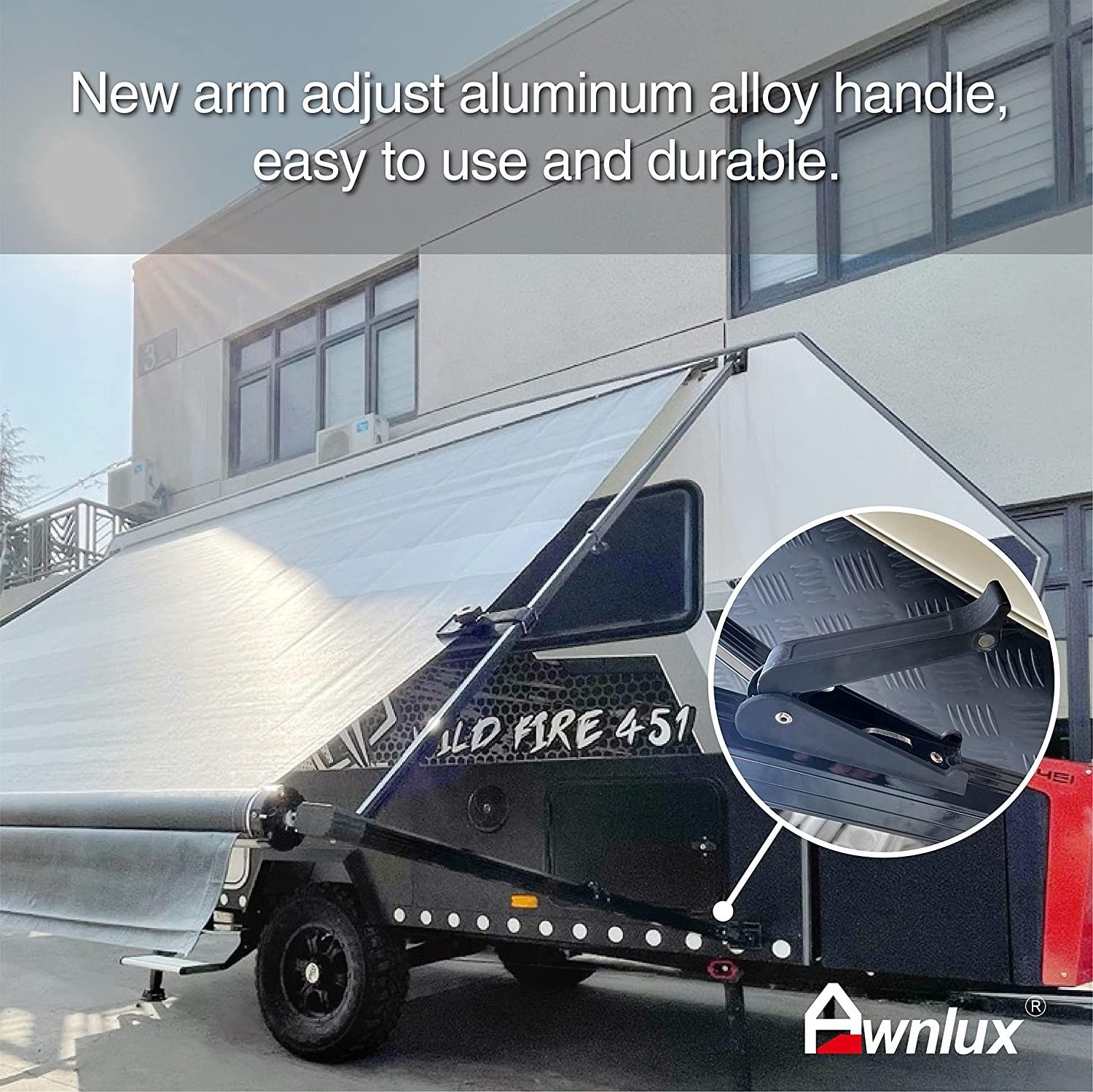 Awnlux retractable 10 ft roll out larger european caravan porch awning tent 3m for camper van