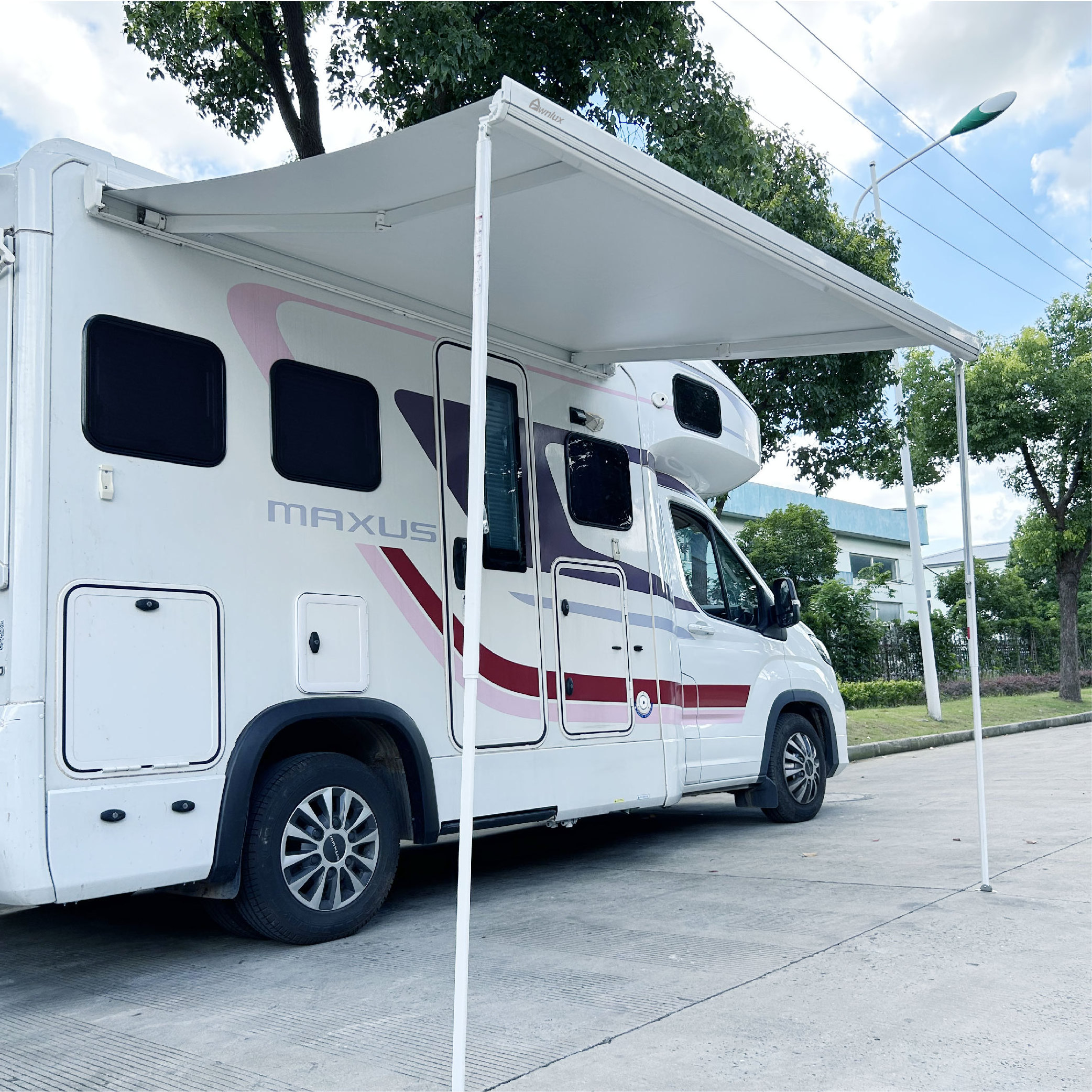 Awnlux rv electric awning food truck camper caravan for caravan outdoor camper van awning