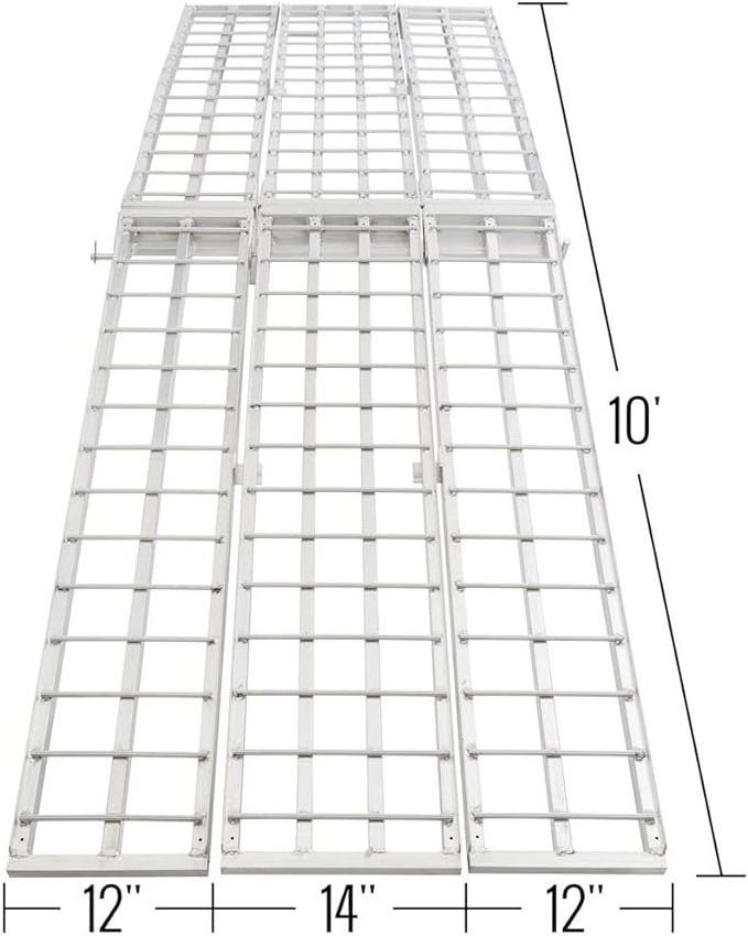 Awnlux Aluminum Loading Ramp For ATV Motorcycle Truck Loading Ramps Foldable