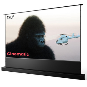 AWOL VISION 120" Motorized Floor Rising Projector Screen for Ultra Short Throw Projector, Theater Projector Screen