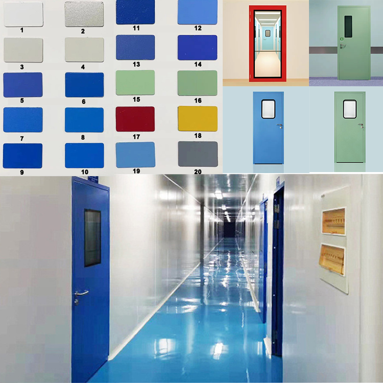 Gmp Modular Clean Room Steel Door Industrial Food Cleanroom Factory Push Door Hospital Lab Cleanroom Door