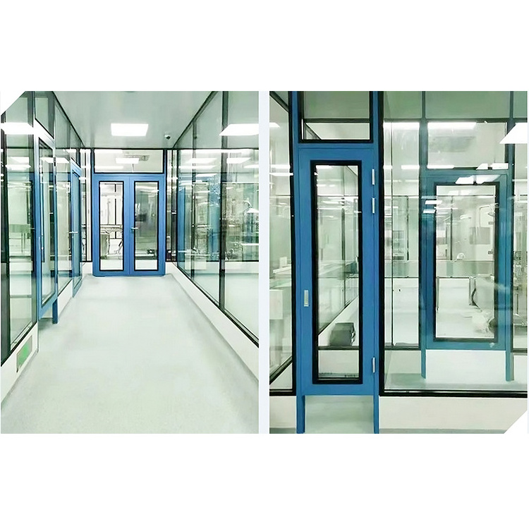 Gastight Single Hospital Surgery Room Iso Industrial Building Modular Clean Room Windows Fire Resistant Door