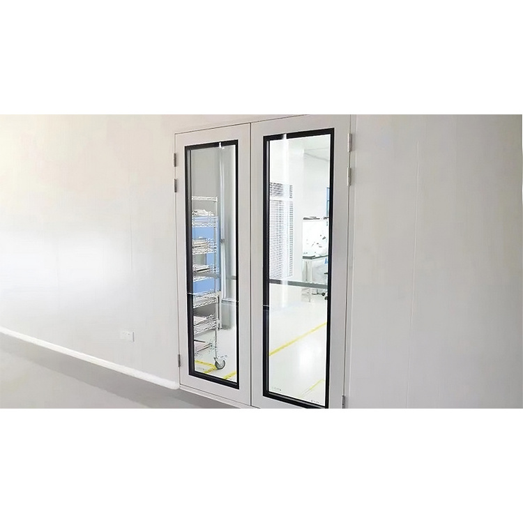 Gastight Single Hospital Surgery Room Iso Industrial Building Modular Clean Room Windows Fire Resistant Door