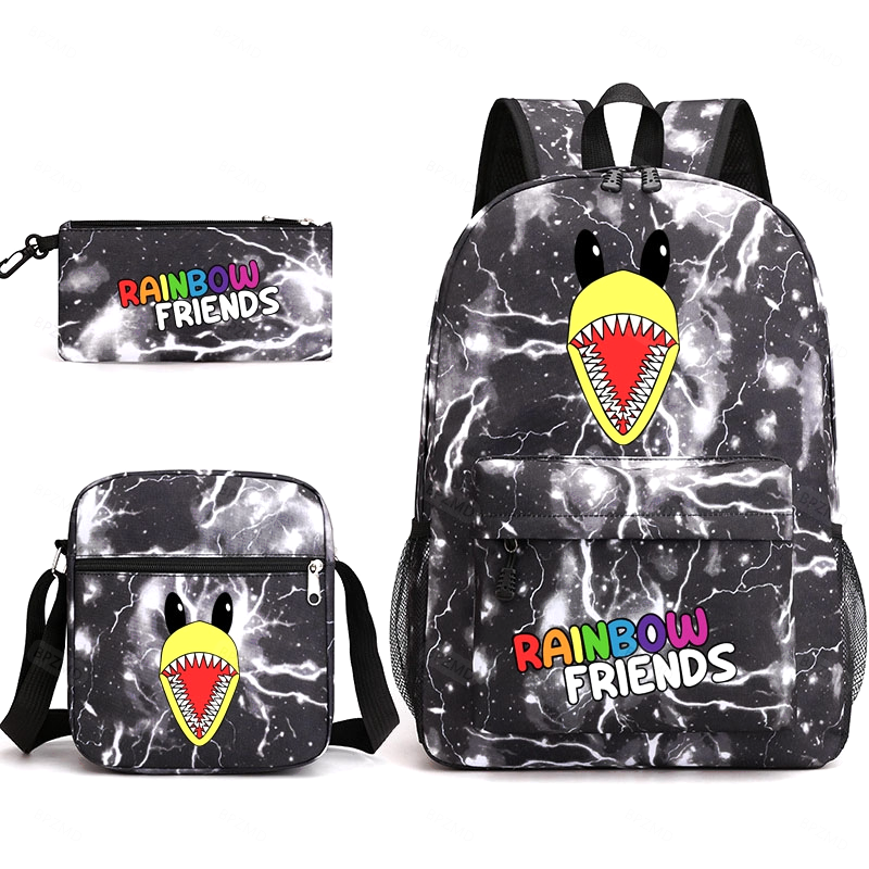 3Pcs/set  Friends Backpacks Cartoon Children Boys Girls School Bags Lightweight Students Waterproof Capacity Mochilas