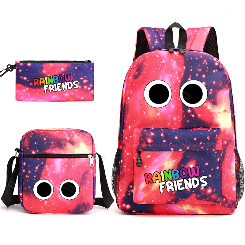 3Pcs/set  Friends Backpacks Cartoon Children Boys Girls School Bags Lightweight Students Waterproof Capacity Mochilas