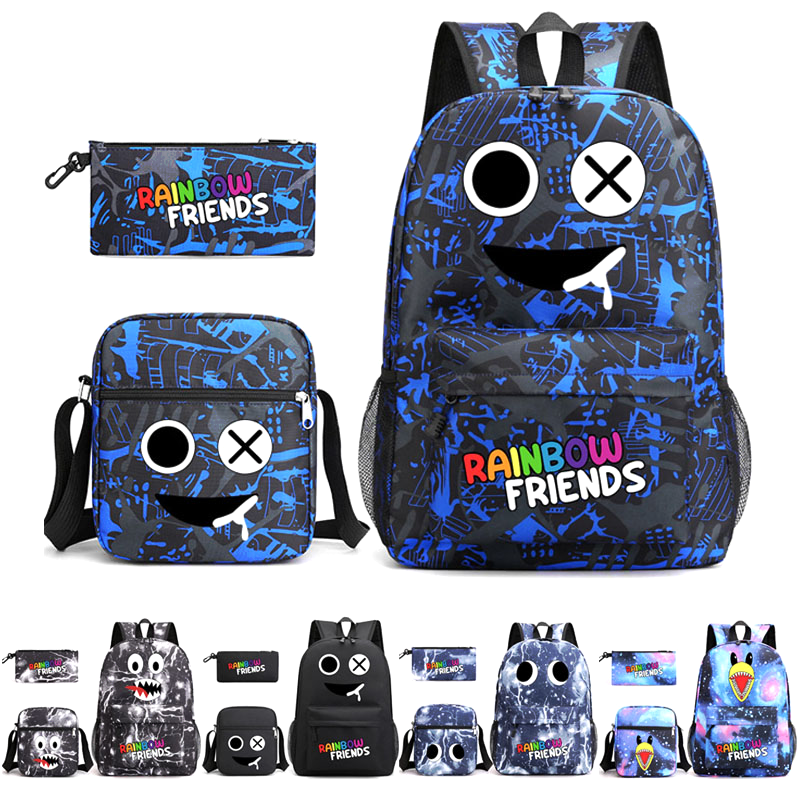 3Pcs/set  Friends Backpacks Cartoon Children Boys Girls School Bags Lightweight Students Waterproof Capacity Mochilas