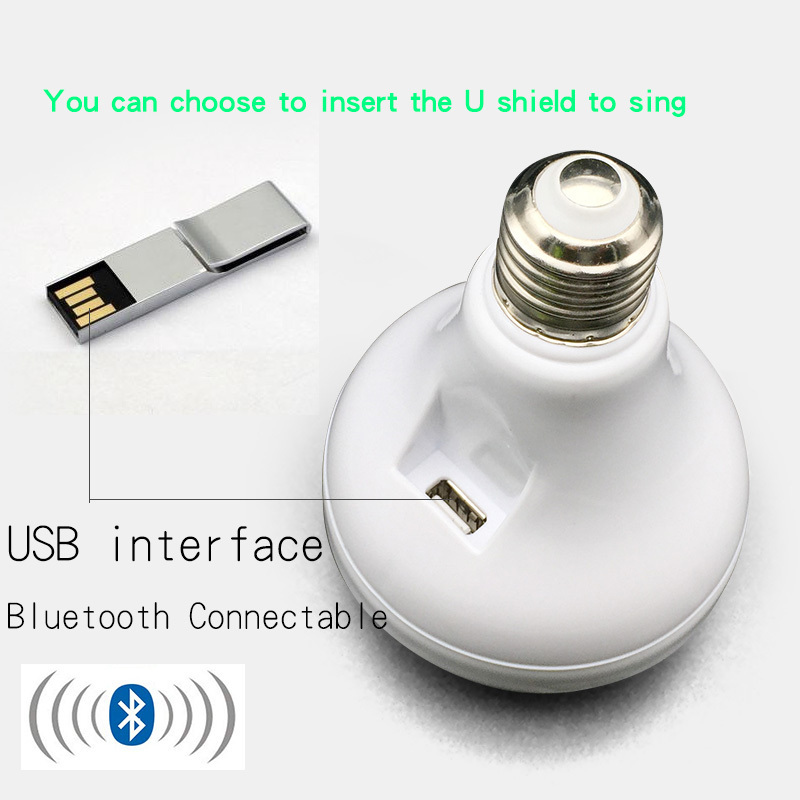 RGB Smart Music Play with Remote Wireless Bulb Music Light Speaker 12W USB LED Lamp  blueteeth bulb