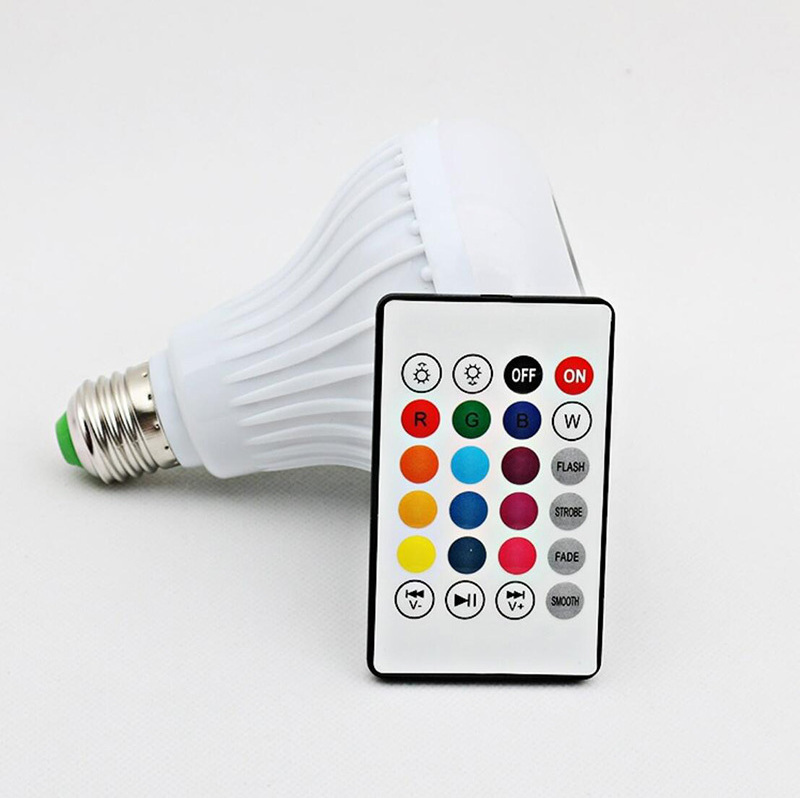 Rgb E27 Remote Control Led Flickering Flame Bulb Smart Light Mesh Speaker Led Bulb