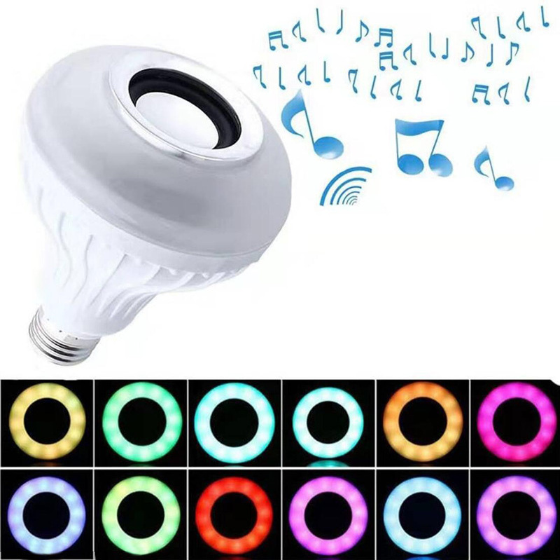 Rgb E27 Remote Control Led Flickering Flame Bulb Smart Light Mesh Speaker Led Bulb