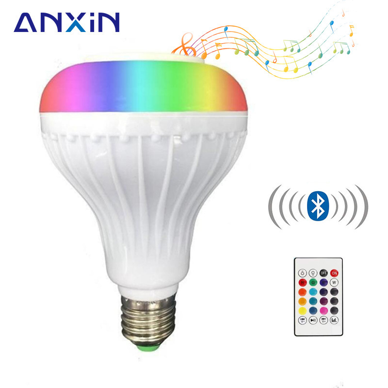 Led Bulb E27 Base Rgb Colorful Home Theatre 5.0 Wireless Speaker Recessed Music Light Bulb