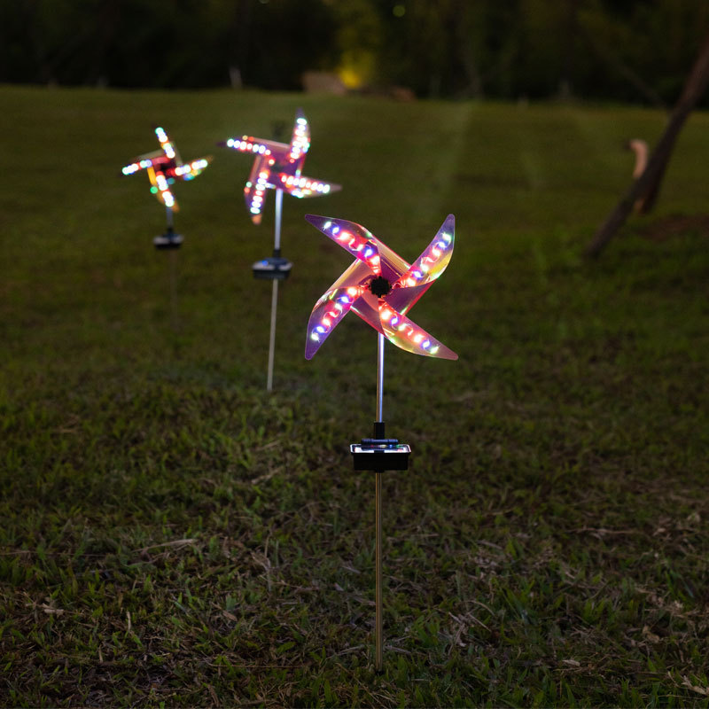 Waterproof Holiday  Neon Light Outdoor Decoration Light Solar Energy Lawn Solar Windmill Lawn Lights