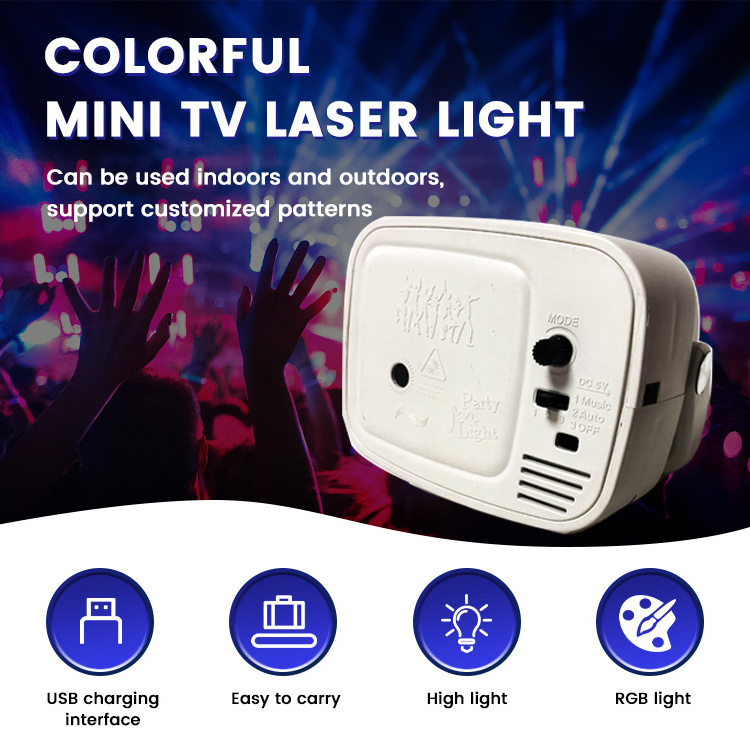 Mini Rgb Dj Disco Stage Light Red Blue Green Light Usb Charging Wedding Birthday Party Led Laser Light