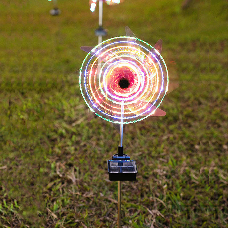 Waterproof Holiday  Neon Light Outdoor Decoration Light Solar Energy Lawn Solar Windmill Lawn Lights