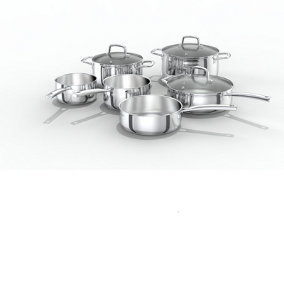 2022 Stainless Steel 9 pcs Cookingware Sets Casserole Kitchenware Ollas Cookware Sets Cooking Pot Set