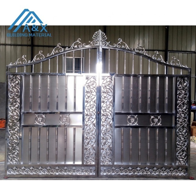 Bullet proof security 8 panel entry stainless steel door