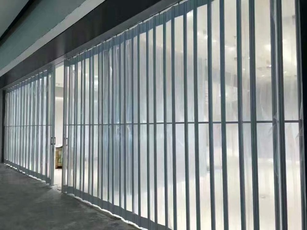 Sliding Polycarbonate Crystal Folding Door/auto shop folding shutter door/bulletproof plastic door