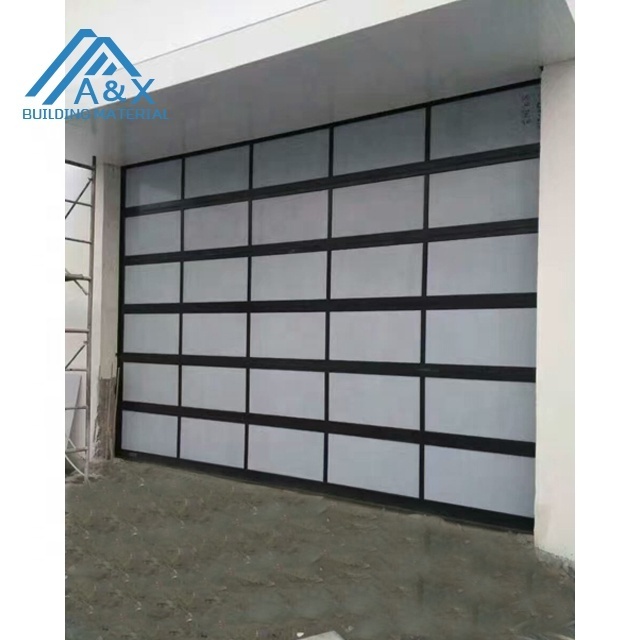 Modern house security insulated aluminum glass garage door or commercial or 4S dealership