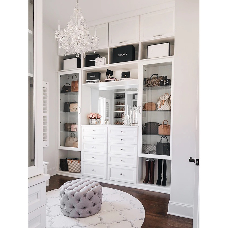 Modern Bedroom Wooden Cabinet With 1 Mirror 3 Sliding Doors storage custom made large wardrobes