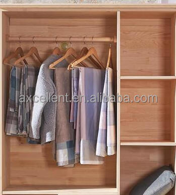 Armoire closet with mirrored 3 door corner wardrobe