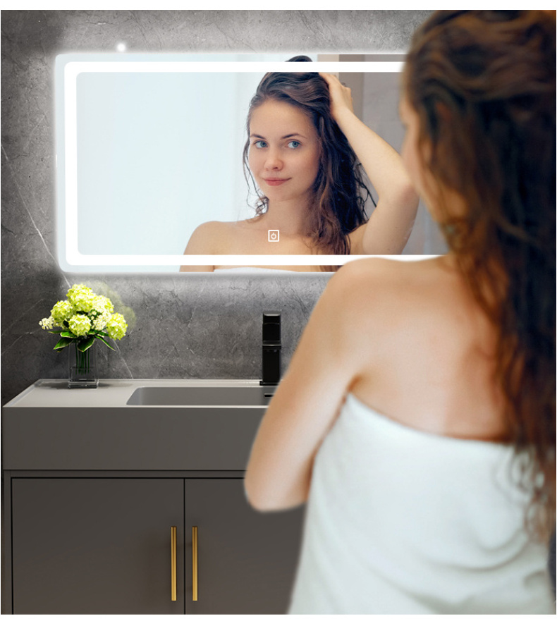 modern luxury bathroom mirror cabinet with light supplier high end nano basin euro style floating bathroom vanity with sink