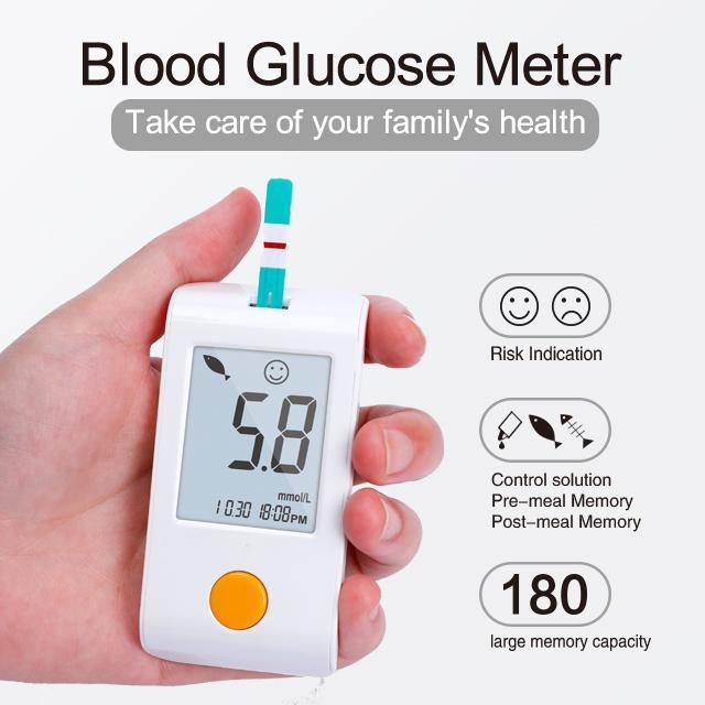 CE Diabetic Blood Sugar Test Diabetes Machine Monitor Meter Digital Glucometro Glucometre Glucometer Blood Glucose Monitor 5S