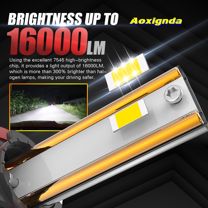 16000 lumen super bright 6500K 9012 LED headlight bulb