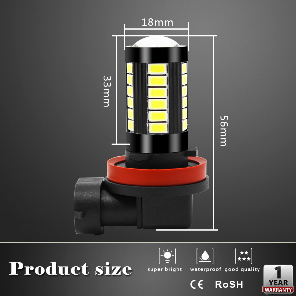 Super bright 1200lm 5730 33-smd H11 H8 H16 led fog light bulb