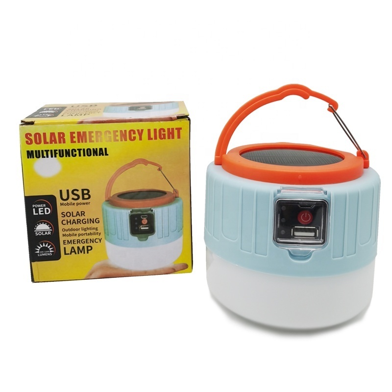 Bulb Portable Emergency Lamp Solar Bombillas Rechargeable Work Repair Light BBQ Led Camping Lantern With Remote Control