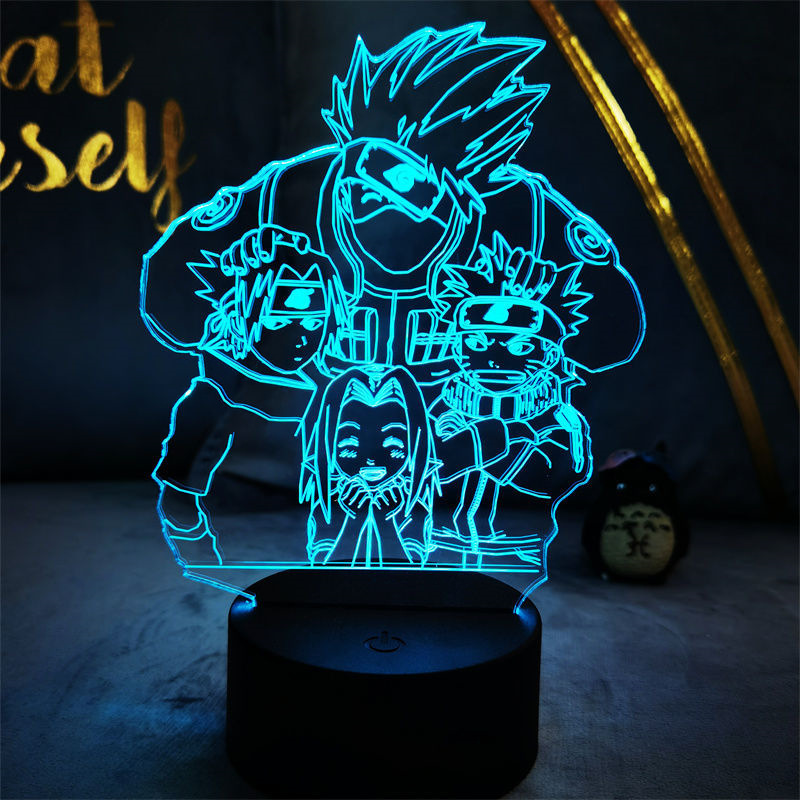 Hot Sale 3d Anime Led Night Light Team Kid Bedroom Night light Itachi Uchiha 3d Night Light