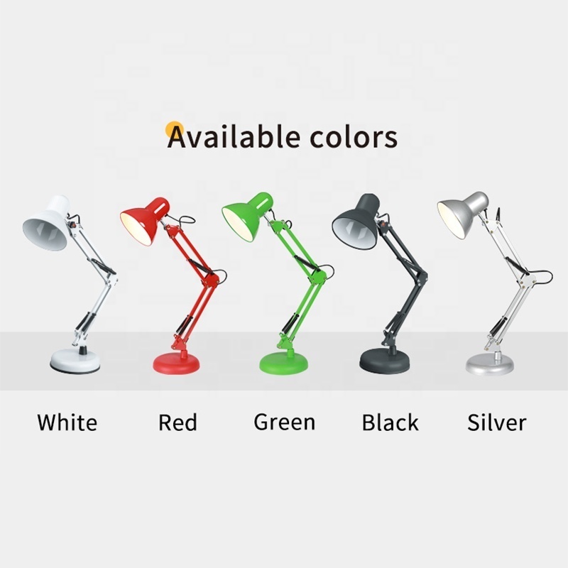 Hot Selling Modern Simple Direction Adjustable Swing Arm Folding Desk Light Study Work Read E27 Led Modern Table Lamps