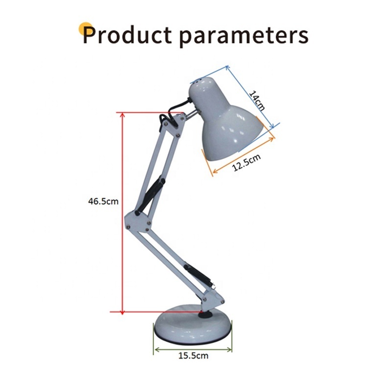 Hot Selling Modern Simple Direction Adjustable Swing Arm Folding Desk Light Study Work Read E27 Led Modern Table Lamps