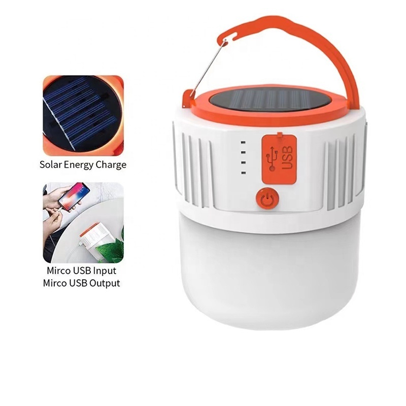 Solar Lantern Light 5 Modes USB Solar Portable Tent Lamp solar charge usb light camping lantern emergency lamp with phone charge