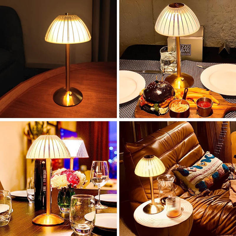 Factory Price  Romantic Crystal gold Table Lamp touch Table lampara de mesa led Decorative Usb Charging mini lamp for restaurant