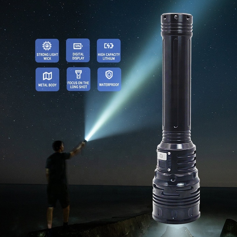 3000lm High Power High Lumen Multi Functional batera 26650 Led Usb Camping Rechargeable Flashlight